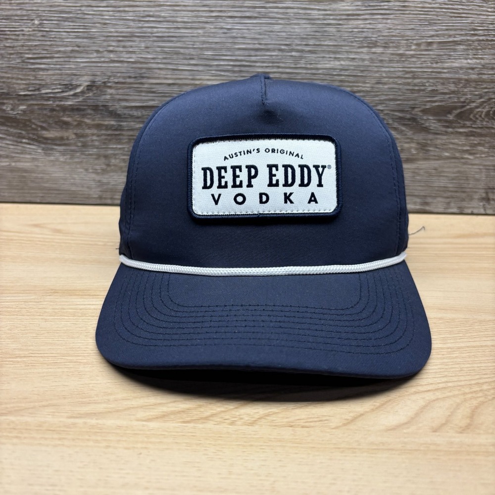 Deep Eddy Vodka Hat Cap Snap Back Blue Austin Texas Liquor Advertising Promo